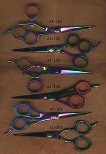 Wholesale grooming scissors: Hair Scissors ( Multi Titanium Colors )