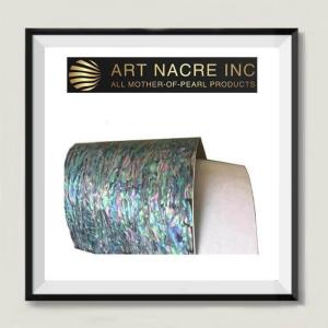 Wholesale adhesive sticker materials: Blue Paua Flexible Abalone Veneer Sheets 24x14cm