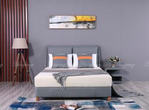 Wholesale bedding set: Quilting Seam PU Bed King Bed Home Furniture Set