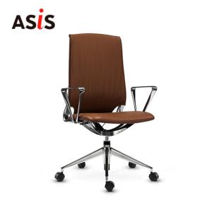 Wholesale mid leather: ASIS Arco MID Back Ergonomic Mesh Leather Office Chairs for Meeting Study Conference Chair