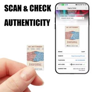 Wholesale custom label printing: Custom Printing Scratch Off Label Security Guilloche Anti-counterfeit Security Sticker
