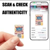 Factory Intaglio Printing Hand Drawn Security Guilloche Anti-Counterfeiting QR Code Packing Label