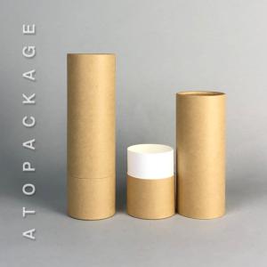 Wholesale tin box gift: [47 Paper Tube_B]1.77 X 5.7 in Cosmetic Cardboard Packaging Gift Round Cylinder Boxes_Kraft