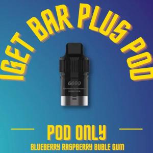 Wholesale disposable kits: IGET Bar Plus Blueberry Raspberry Bubblegum Refill Pod - Vape Shark Australia