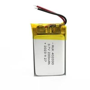 Wholesale Rechargeable Batteries: Bluetooth Lithium Polymer Battery 200mah 3.7v LiPo 402030 High Capacity