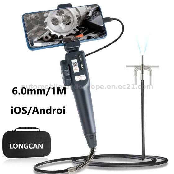 Two-Way Articulating Borescope with Light, USB-C Endoscope Camera for Automotive Mechanics