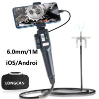 Two-Way Articulating Borescope with Light, USB-C Endoscope Camera for Automotive Mechanics