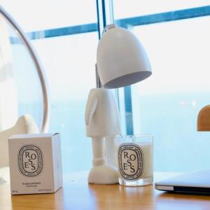 Wholesale halogen lamps: Custom Handmade Warmer Robot Art Desk Table Lamp Candle Warmer + Gift for Halogen Bulb