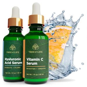 Wholesale c: Tree of Life Vitamin C Brightening Serum and Hyaluronic Acid Hydrating Serum, Smooth Sailing Facial