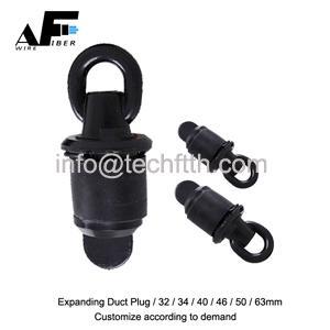 Wholesale plastic pipe end caps: Awire Optical Fiber Plastic Black Expanding Duct Plug for HDPE Silicon Duct Pipe Straight End Cap WF