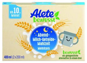 Wholesale Baby Supplies & Products: ALETE Abend Milch-Getreide-Mahlzeit Mehrkorn 2x200ml