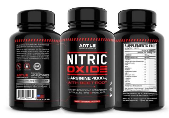 Nitric Oxide L-Arginine Pre Workout+Booster,Multivitamin Men,Test(id ...