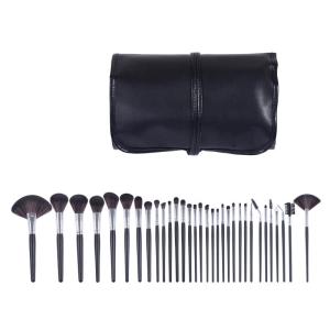 Wholesale makeup foundation: 32pcs Professional Makeup Set with Pouch Powder Brush Foundation Brush Eyeshadow Brush