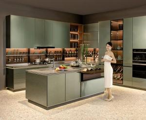 Wholesale luxury quartz surface: Custom Stainless Steel Kitchen Cabinet