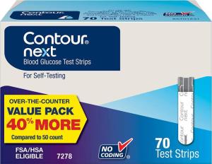 Wholesale Medical Test Kit: CONTOUR NEXT Blood Glucose Test Strips, 70 Count