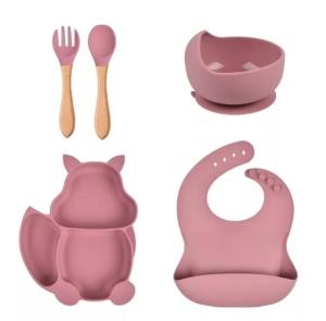 Bpa Free Silicone Baby Feeding Sets 5 Pieces