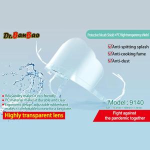 Wholesale protection shield: Transparent Protective Anti Fog Dustproof Plastic Mouth Shield for Adult