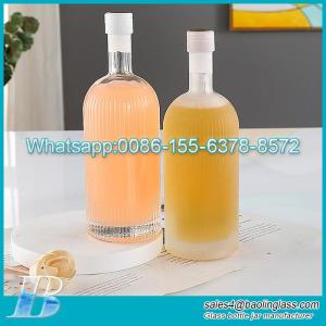Wholesale clear glass bottles: 500ml 750ml Clear Beverage Drinking Glass Bottles