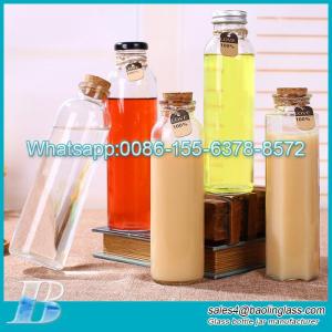 Wholesale beverage bottle: 700ml 350ml Custom Milk Beverage Glass Bottle Manufacturer