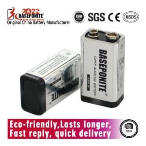 Wholesale alkaline battery: Baseponite 9 Volt 6LR61 Batteries, Long-Lasting Alkaline Power Batteries (8 Pack)