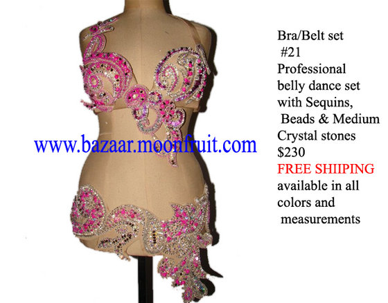 Belly Dance Costumes Bra/Belt(id:7124894) Product details - View