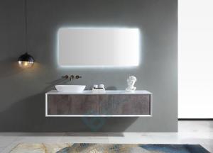 Wholesale melamined mdf: Plywood Wall- Hung Bathroom Vanities with Painting Counter-top & Two Sides