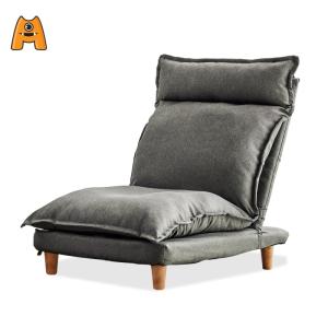 Wholesale flooring: Modern Folding Single Recliner Adjustable Removable Fabric Cushions Trendy Floor Lounge Sofa Chair