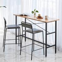 Industrial Modern Design Bar Table Kitchen Home Wooden Iron Metal High Bar Dining Table Furniture