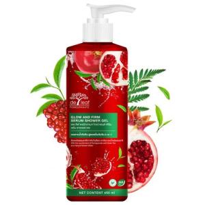 Wholesale Shower Gel: Shower Gel De Leaf Pomegranate Glow and Firm Serum Shower Gel 450ml.