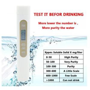 Wholesale pure white: Tds Ppm Meter Pure White Color Water Tester Digital Meter Tds for RO Water