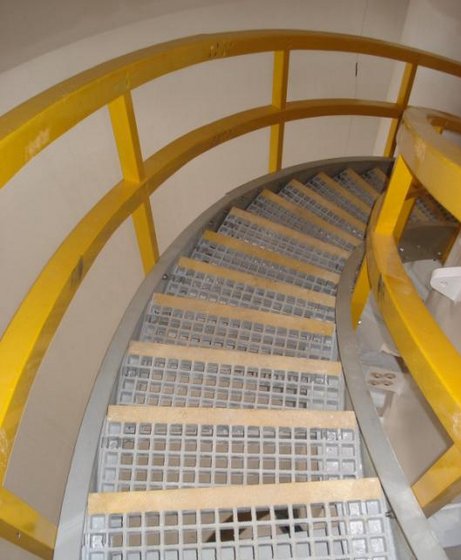 Fiberglass Ladders & Handrail, FRP Handrail System, Fiberlgass Stair ...