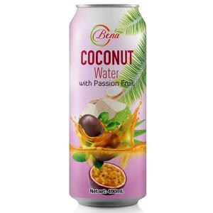 Wholesale viet nam passion fruit: High Quality 490ml Canned Coconut Water Passion Fruit Juice Drink From BENA Own Brand