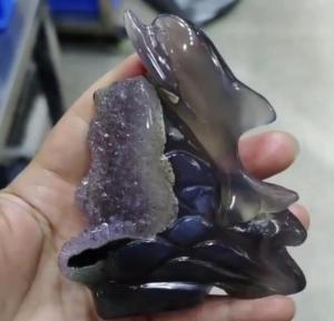 Wholesale carving: Lohavie $10 Clearence Price Agate Dolphin Stone Carving Crystal Reiki Healing