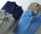 Classic Men's Cable Knit Sweater Winter Wool Blend Half Turtleneck Jumper Heavy Sweater 1/4 Zip Up P