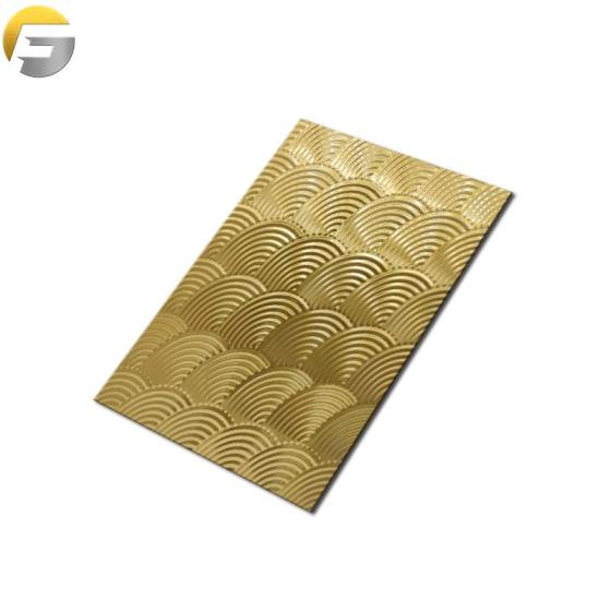 304 Titanium Gold Color Stainless Steel Embossed Metal Sheet(id ...