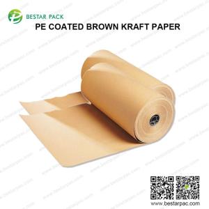 Wholesale fried fish cake: PE Coated Brown Kraft Paper