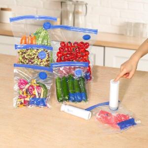 Wholesale fresh fruits: Bestfull Factory Price Space Saver Embossed Vacuum Storage Bags Food Grade Packaging Set with Pump