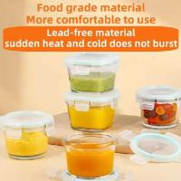 Bestfull Top Quality High Borosilicate Glass Food Storage Round Baby Food Container 3