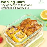 Meal Prep Glass Lunch Box Food Storage Container Kitchen Kitchenware BPA/PVC-Free Venting Fresh 5