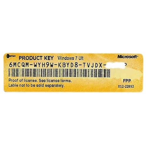 Ключ максимальной 7. Наклейка Windows 7 Ultimate. Лицензионный ключ Windows 7 Ultimate. Retail ключ Windows 7. Codice product Key Windows 7.