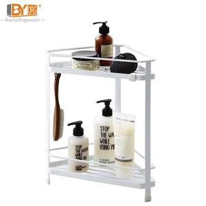 Wholesale cosmetic organizer: Metal Cosmetic Perfume Organizer Holder 2 Tier Bathroom Desktop Countertop Triangle Storage Rack