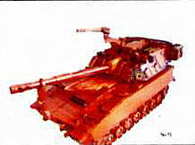 Wholesale tank: Handicraft Wooden Toy  Tank- SP Howitzer