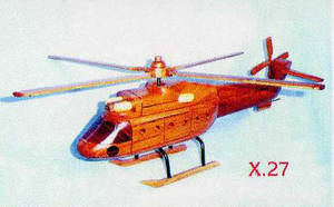 Wholesale helicopter: Handicraft Wooden Toy  Plane - Helicopter