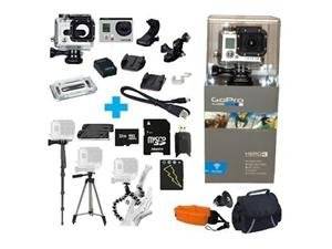 Wholesale tripod: GoPro HERO3 Silver Edition Camera with 3 Tripods! 32GB Micro SD Card, Floating Strap, Case & More