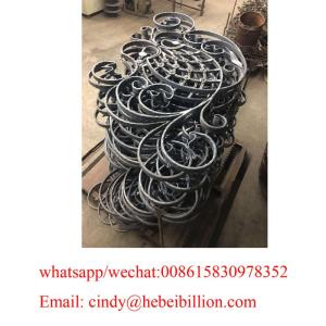 Wholesale decorative items: Wrought Iron Panels Forged Elements Ornamental Components for Gate Fence Staircase Railings,Balcony