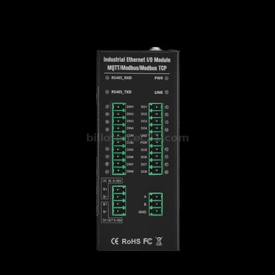 Modbus MQTT 2 Ethernet Ports Module for Remote Data Monitoring