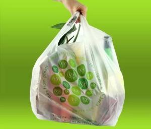 Wholesale customized plastic: PLA Biodegradable Shopping Bag Compostable Plastic Customized