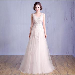 Wholesale tulle: New ADDYSON | A-line Floor-length Tulle Bridesmaid Dress with Appliques