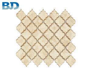 Wholesale beveled mirror glass: Arabesque Glass Mosaic (Gold)
