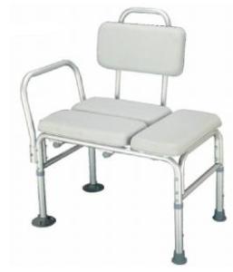 Wholesale seat pad: Deluxe Padded Transfer Bath Bench(With Detachable Back Rest)